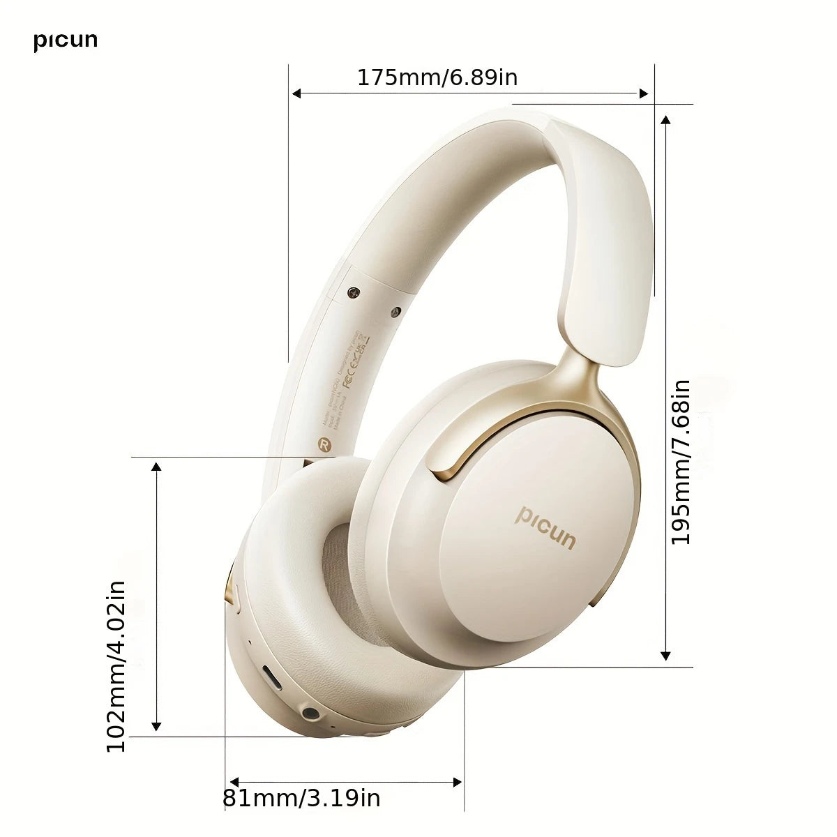 Picun NC60 Hybrid Active Noise Cancelling Headphones - Escour Mart