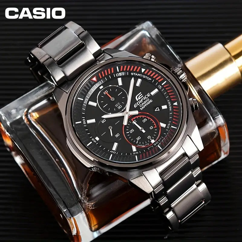 CASIO EDIFICE Men’s Business Watch Sapphire Mirror Stainless Steel Band