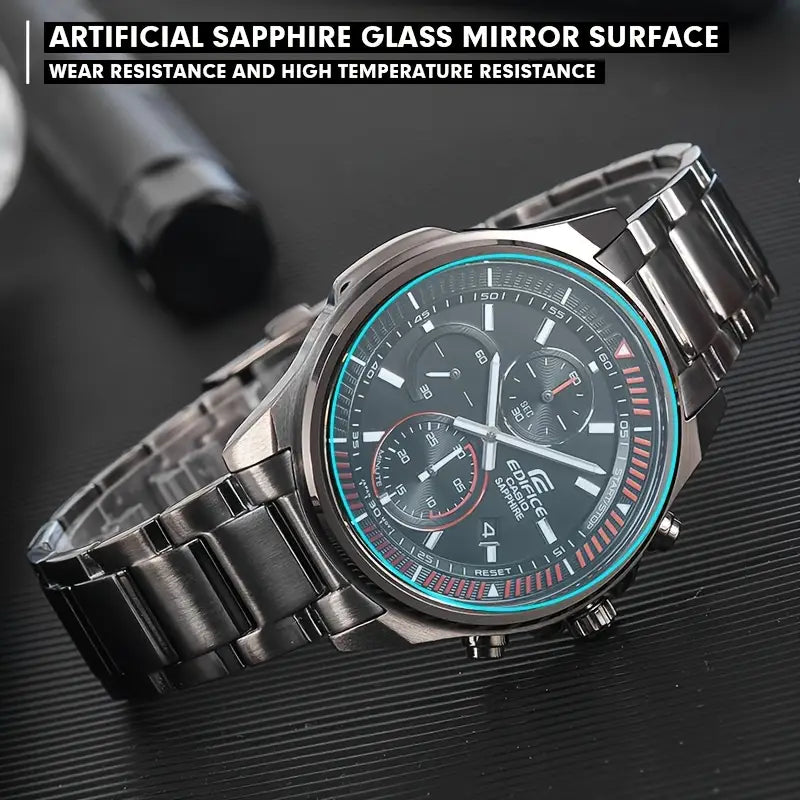 CASIO EDIFICE Men’s Business Watch Sapphire Mirror Stainless Steel Band