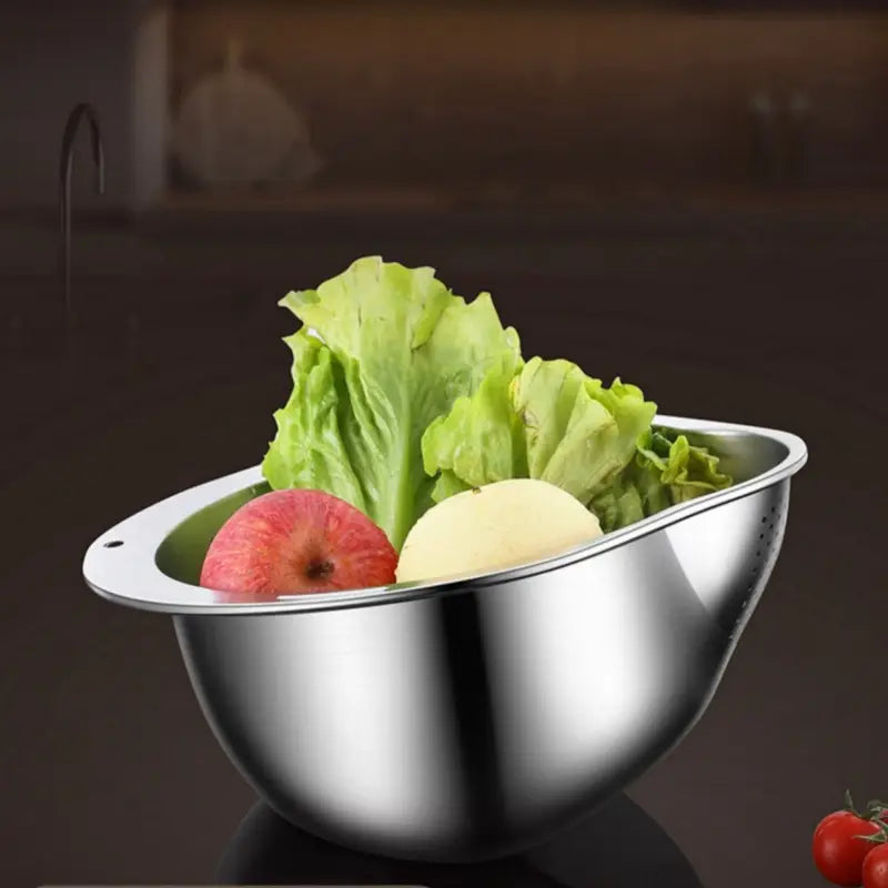 Stainless Steel Multi-Use Kitchen Colander - Durable & Food-Safe