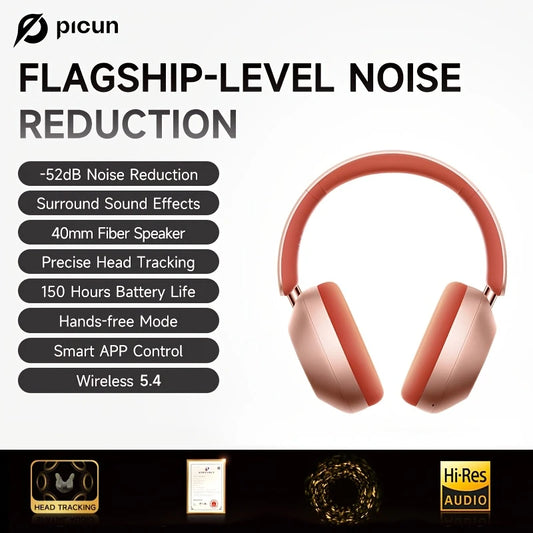 Picun F6 Hybrid Active Noise Cancelling Headphones - Escour Mart