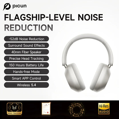 Picun F6 Hybrid Active Noise Cancelling Headphones - Escour Mart