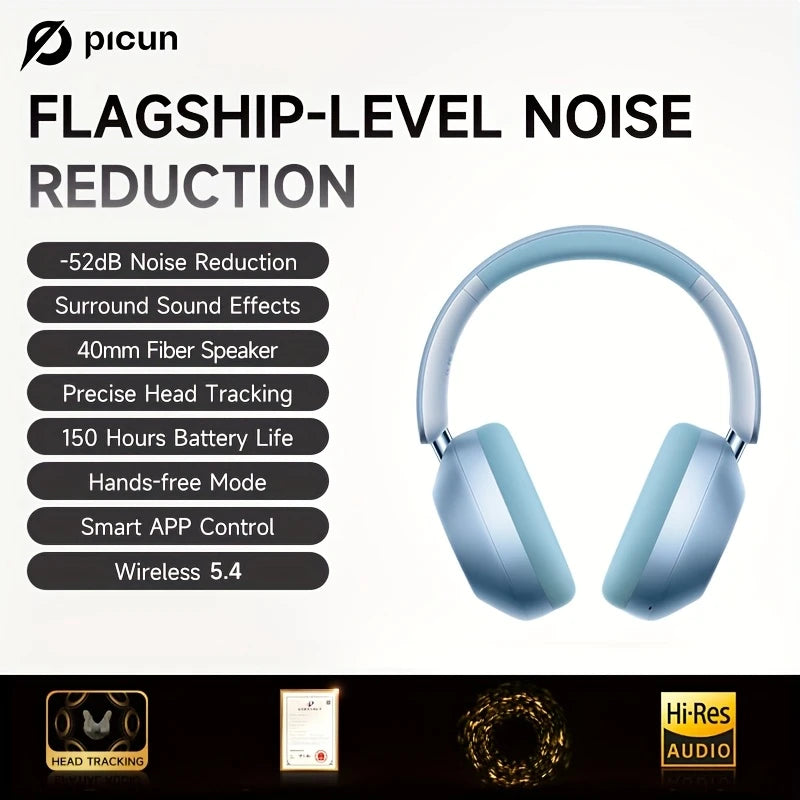 Picun F6 Hybrid Active Noise Cancelling Headphones - Escour Mart