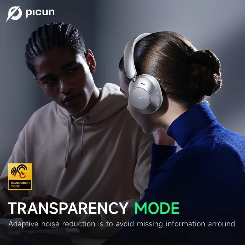 Picun F6 Hybrid Active Noise Cancelling Headphones - Escour Mart