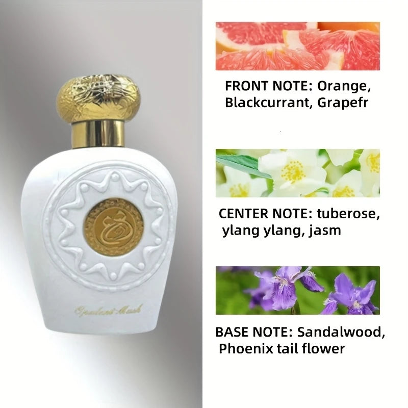 White Arabian Eau De Parfum – Fresh, Fruity & Musk Scent for Men - Escour Mart