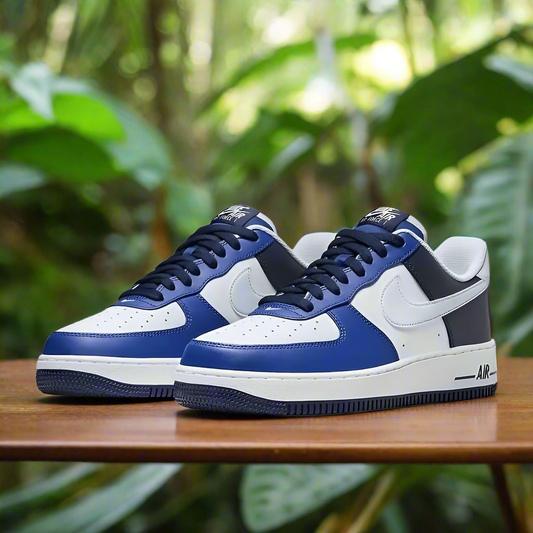 Nike Air Force 1 Low Sneakers – Blue & White - Escour Mart