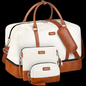 IBFUN Weekend Travel Luggage Set – 3PCS/1PC Carry-On Bag with Shoe Compartment - White
