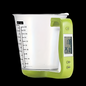Compact Digital Kitchen Scale with LCD Display – Precision Measuring Cup & Temperature Function - Green