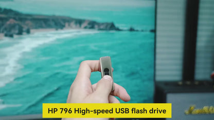 Hp USB Flash Drive X796W USB3.2 64GB 128GB 256GB Push-Pull Metal Body Computer Office USB Flash Drive