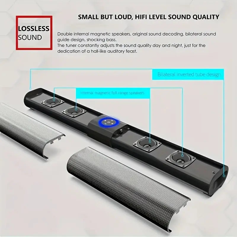 Wireless Soundbar Home Theater Audio for TV and PC