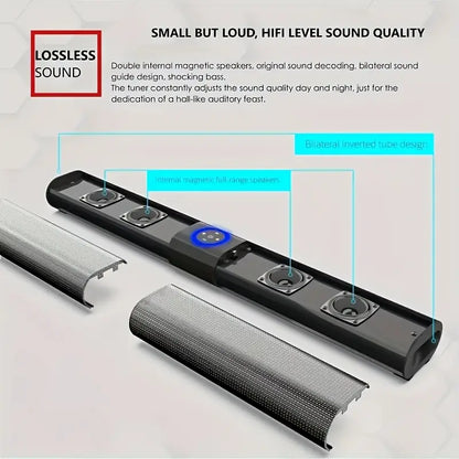 Wireless Soundbar Home Theater Audio for TV and PC