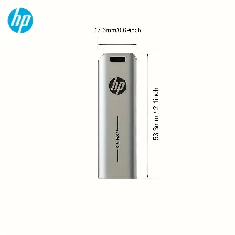 Hp USB Flash Drive X796W USB3.2 64GB 128GB 256GB Push-Pull Metal Body Computer Office USB Flash Drive