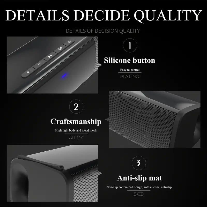 Compact Portable Wireless Speaker – Versatile & High-Quality Sound