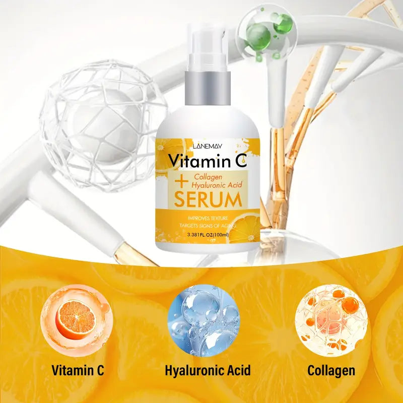 Vitamin C Serum with Collagen - Hydrates Moisturizes & Improves Skin Texture
