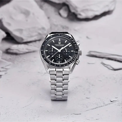 PAGANI DESIGN Sports Quartz Men’S Watch with Chronograph Stainless Steel Wristwatch