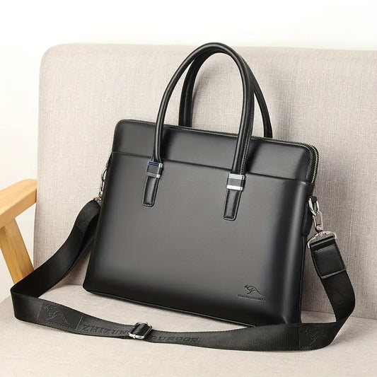 Men’s Handheld Tote Bag & Briefcase – Stylish & Functional for Work & Travel - Black