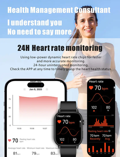 QX17 Smart Watch Compass LED and Advanced Health Tracking