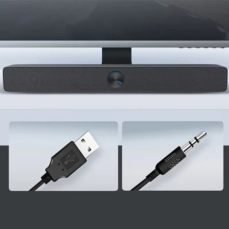 Compact USB-Powered Computer Speakers – Enhanced Bass & Surround Sound
