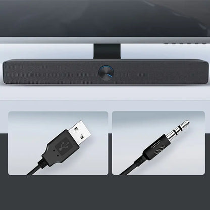 Compact USB-Powered Computer Speakers – Enhanced Bass & Surround Sound