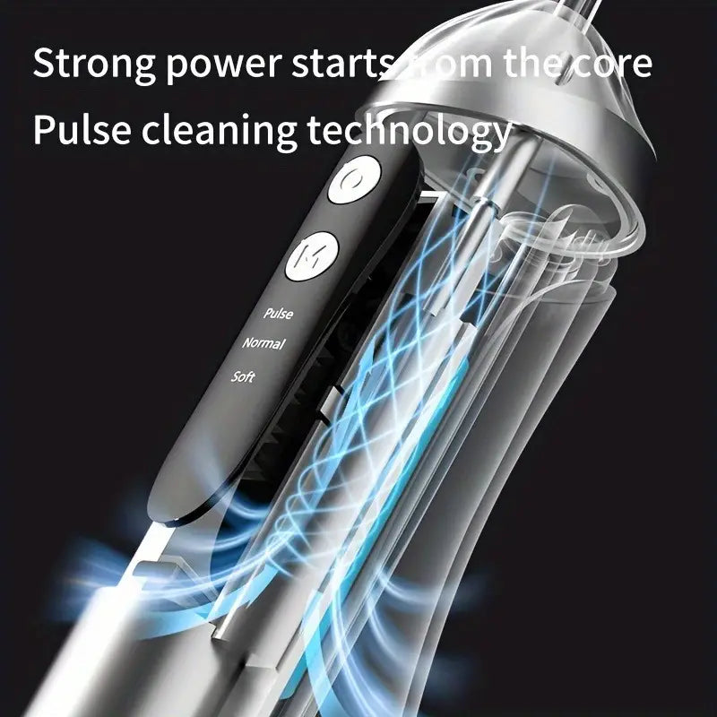 Electric Dental Flosser with 4 Nozzles 3 Modes Large Capacity Water Tank High-Pressure Water Flosser.