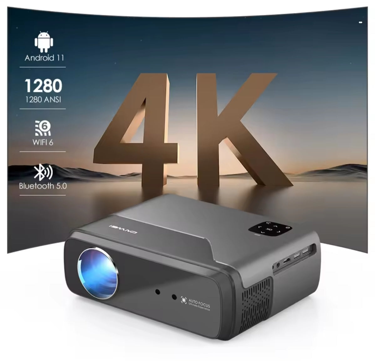 4K UHD Portable 5G Wifi Projector