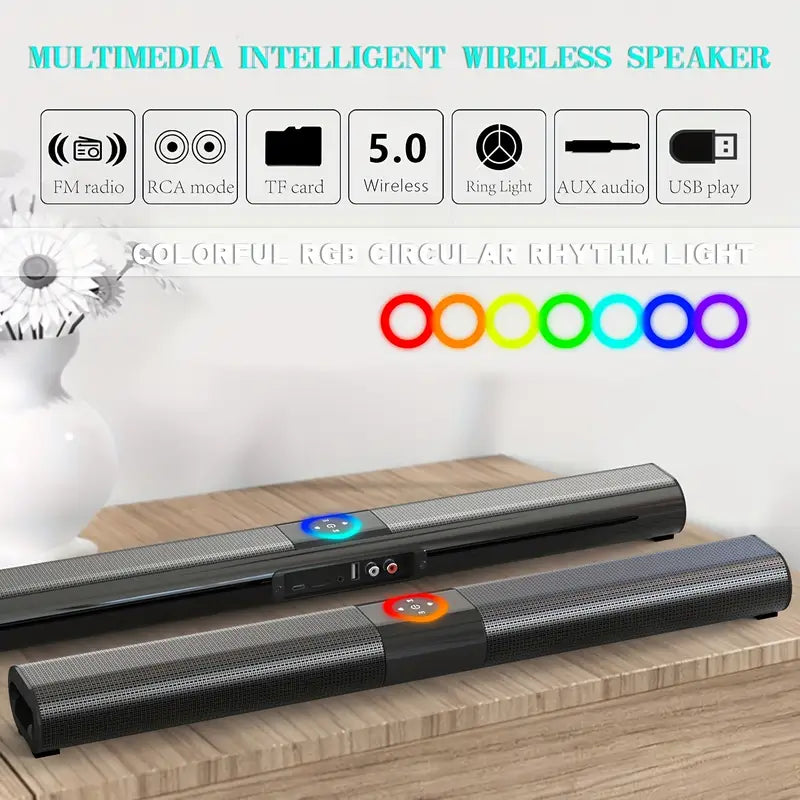 Wireless Soundbar Home Theater Audio for TV and PC