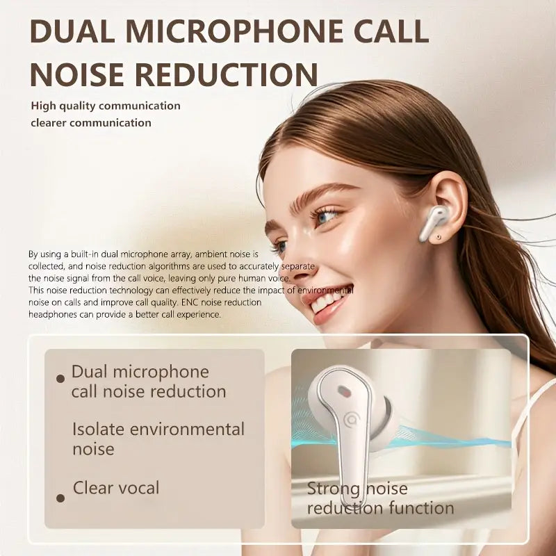 AIGO Ultra 5.4 Wireless Earbuds – Long Battery Life, ENC, Hi-Fi Stereo Sound