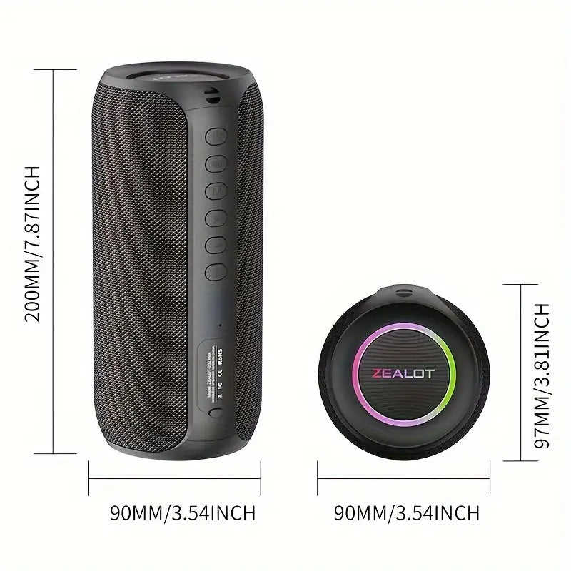 ZEALOT 20W Portable Wireless Speaker with Subwoofer HiFi Stereo Sound