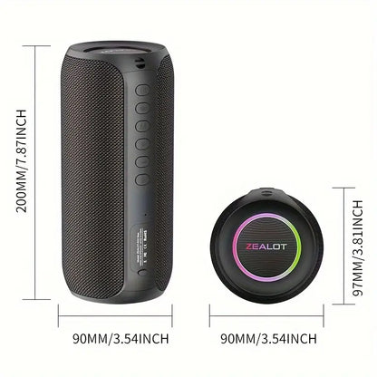ZEALOT 20W Portable Wireless Speaker with Subwoofer HiFi Stereo Sound