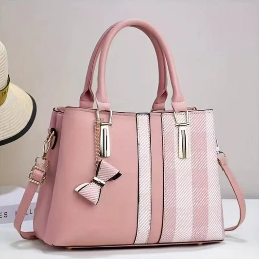 Stylish Large-Capacity Tote Bag for Women in 2025 Featuring a Trendy Print - Pink