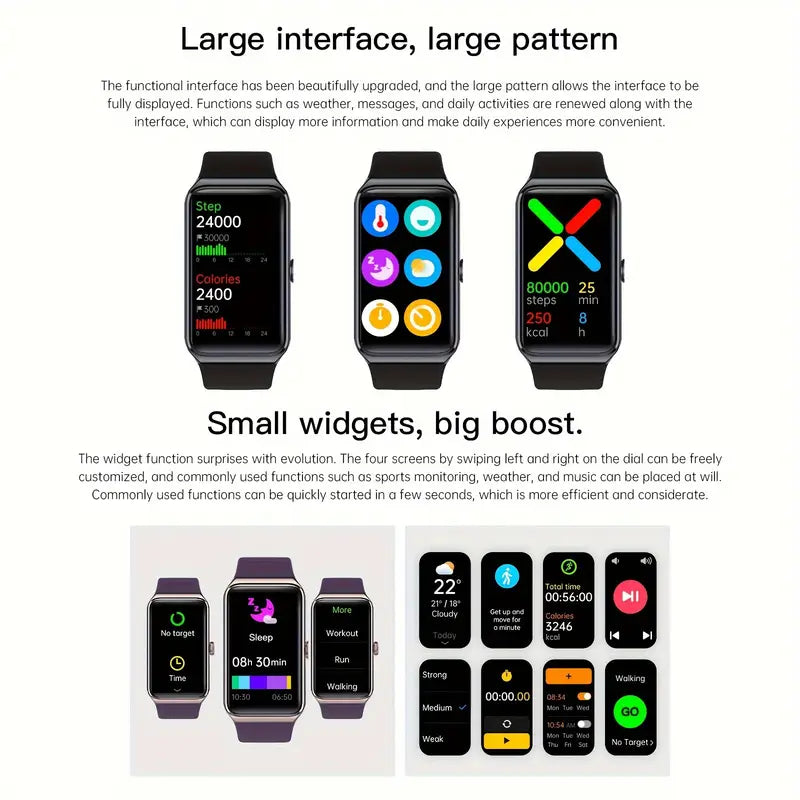 Fitness Tracker Smart Watch – Compatible with iPhone and Android Phones