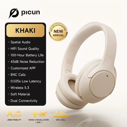 Picun F2 Wireless Headphones - Beige