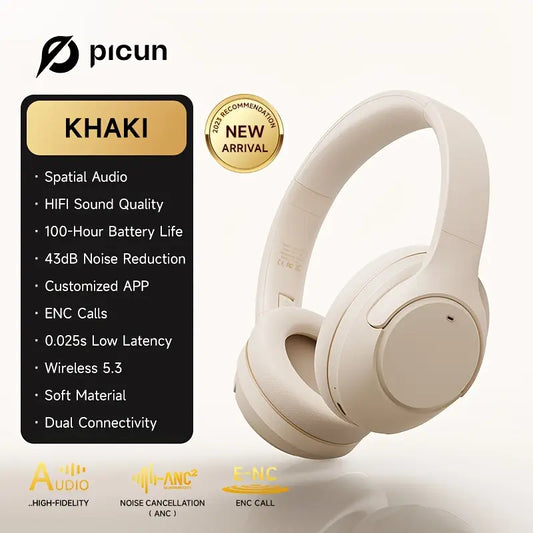 Picun F2 Wireless Headphones - Beige