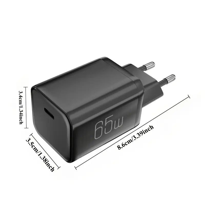 2pcs 65W Fast Charging Head – GaN Charger Type C Wall Charger
