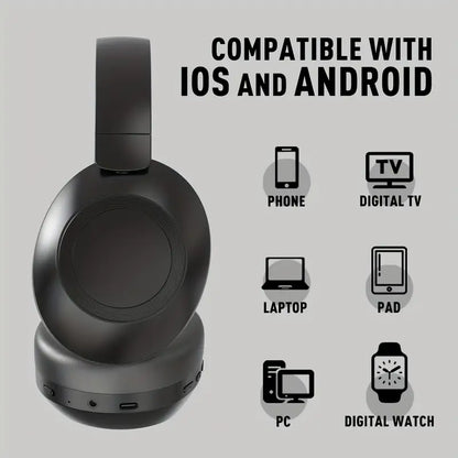 Noise-Canceling Over-Ear Wireless Headphones – Foldable Design