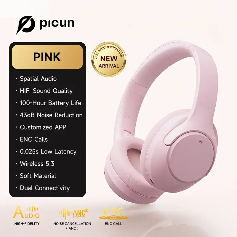 Picun F2 Wireless Headphones - Pink