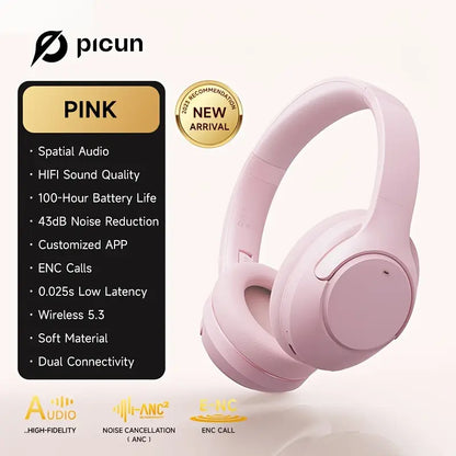 Picun F2 Wireless Headphones - Pink