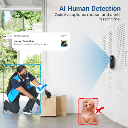 Outdoor Wireless Video Doorbell – Smart Security with Night Vision & Intercom