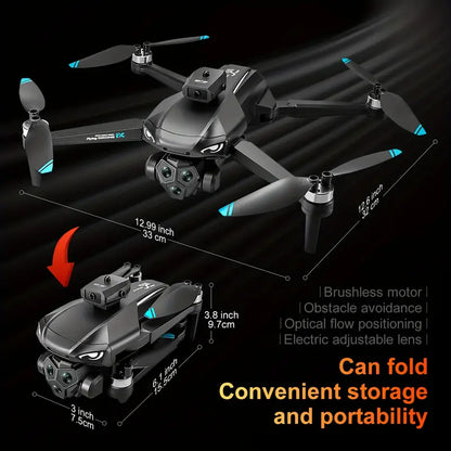 Foldable FPV Remote Control Drone Quadcopter 11.43 cm Screen HD 4K Camera