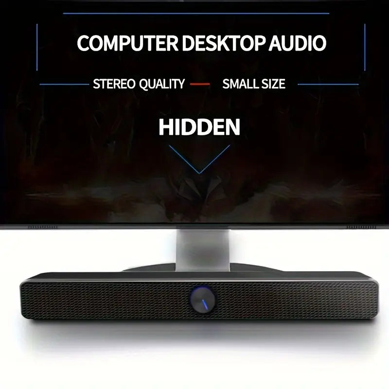 Compact USB-Powered Computer Speakers – Enhanced Bass & Surround Sound