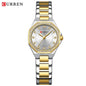CURREN Women’s Luxury Rhinestone Watch – Elegant Stainless Steel Timepiece - Silvery Gold