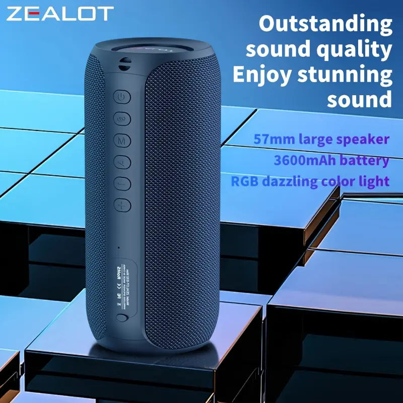 ZEALOT 20W Portable Wireless Speaker with Subwoofer HiFi Stereo Sound