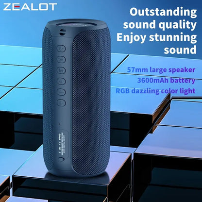 ZEALOT 20W Portable Wireless Speaker with Subwoofer HiFi Stereo Sound