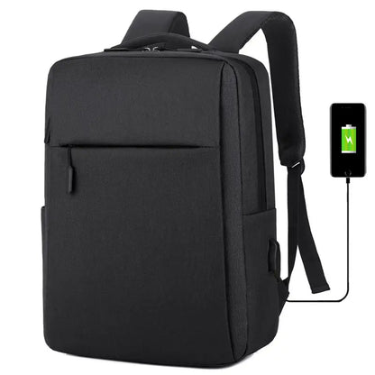 Vanaheimr 40.64cm Travel Laptop Backpack – Lightweight Durable & USB Charging - Black