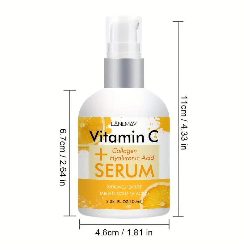 Vitamin C Serum with Collagen - Hydrates Moisturizes & Improves Skin Texture