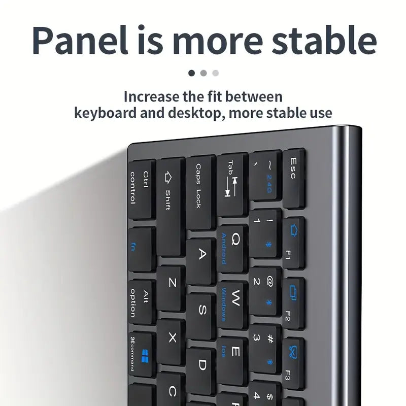 Wireless Keyboard and Mouse Combo Rechargeable Full Size Multi-Device Wireless Keyboard Mouse Combo
