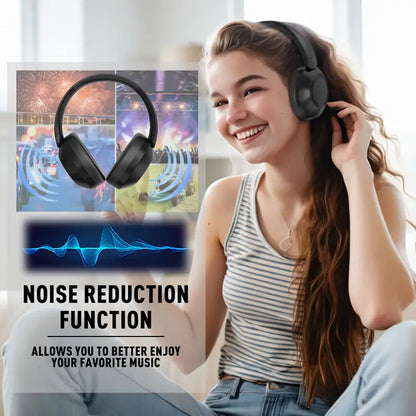 Noise-Canceling Over-Ear Wireless Headphones – Foldable Design