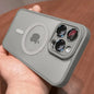 Luxury Matte Magnetic Wireless Charging Phone Case Compatible with iPhone 16/15/14/13/12/11 Pro Max Plus - Gray