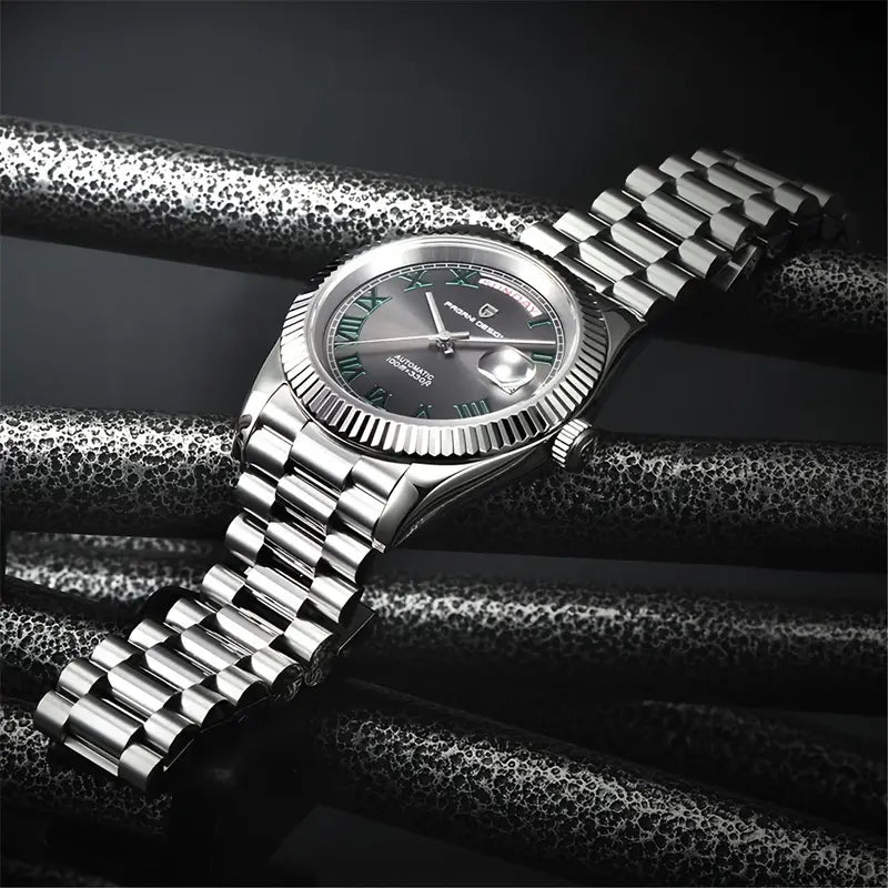 Pagani Design Mens Watch 40mm Japanese NH36A Automatic Mechanical Stainless Steel Luxury Mens Wristwatch
