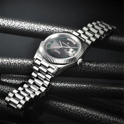 Pagani Design Mens Watch 40mm Japanese NH36A Automatic Mechanical Stainless Steel Luxury Mens Wristwatch